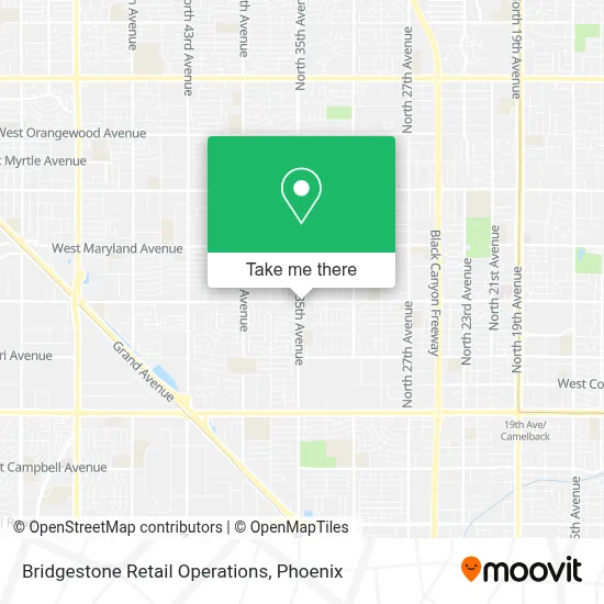 Bridgestone Retail Operations map