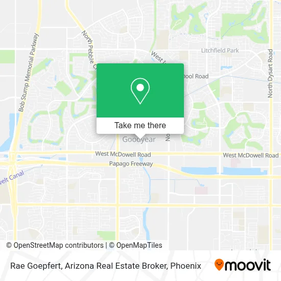 Rae Goepfert, Arizona Real Estate Broker map