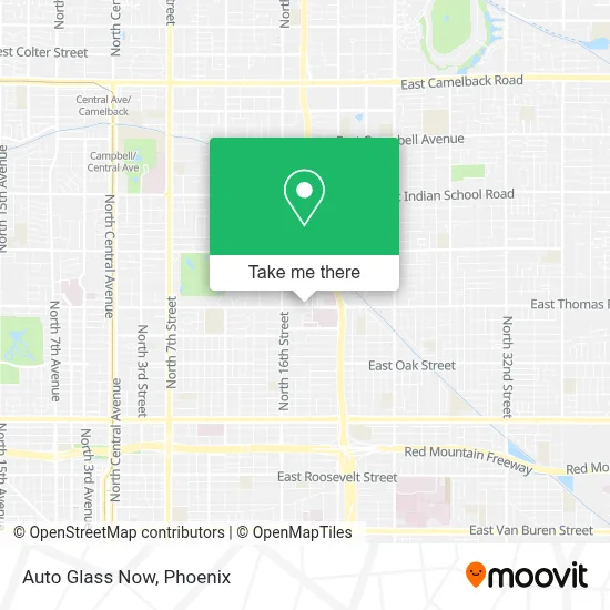 Auto Glass Now map