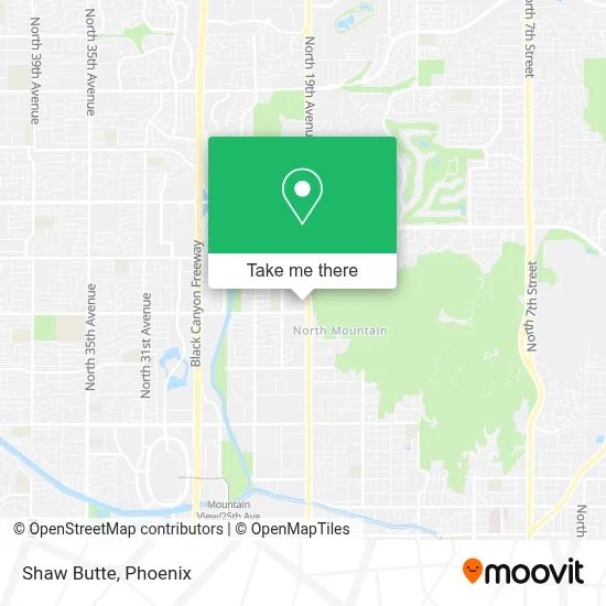 Shaw Butte map