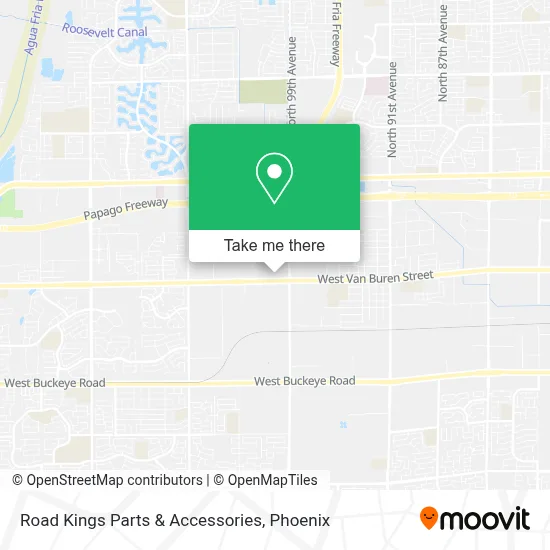 Road Kings Parts & Accessories map