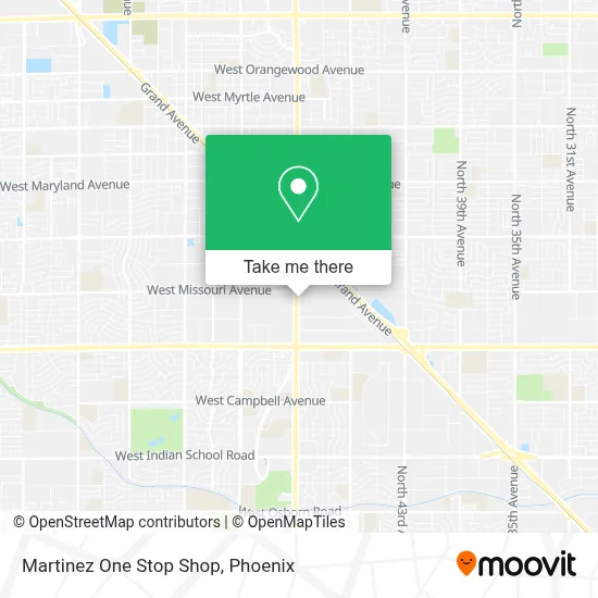 Martinez One Stop Shop map