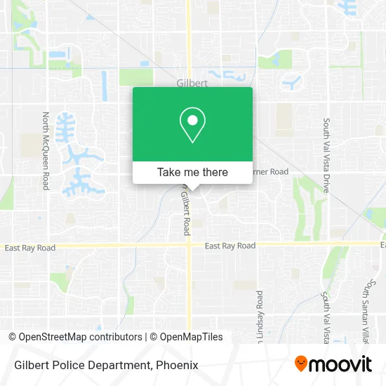 Gilbert Police Department map