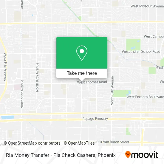 Ria Money Transfer - Pls Check Cashers map