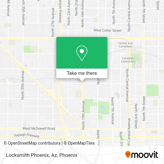 Locksmith Phoenix, Az map