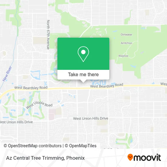 Az Central Tree Trimming map