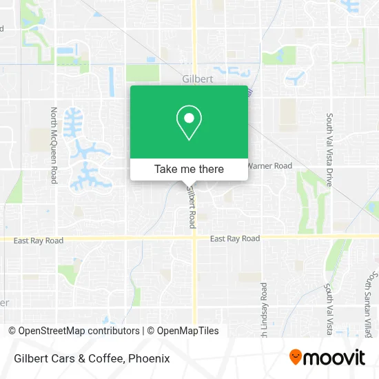 Gilbert Cars & Coffee map