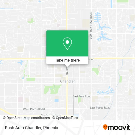 Rush Auto Chandler map