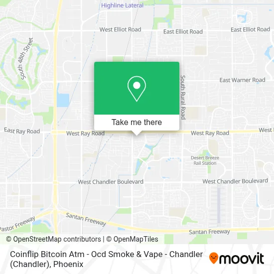 Coinflip Bitcoin Atm - Ocd Smoke & Vape - Chandler map