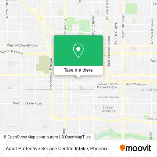 Adult Protective Service Central Intake map