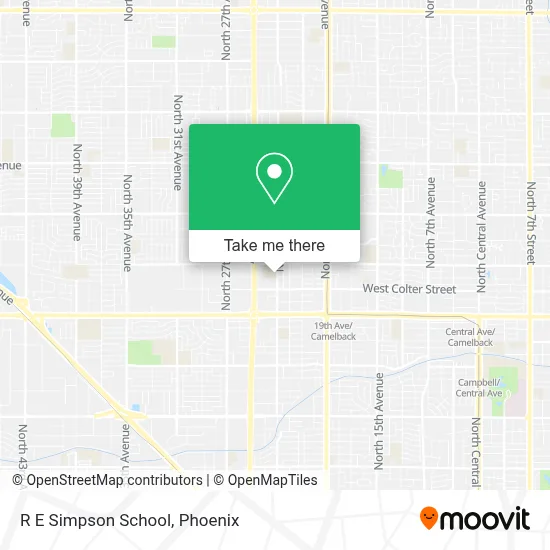 R E Simpson School map