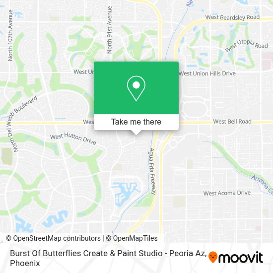 Burst Of Butterflies Create & Paint Studio - Peoria Az map