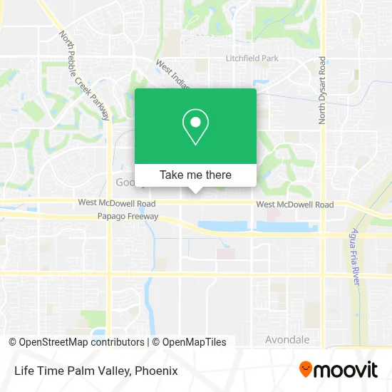 Life Time Palm Valley map