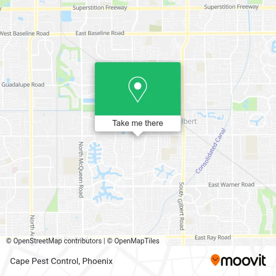Cape Pest Control map