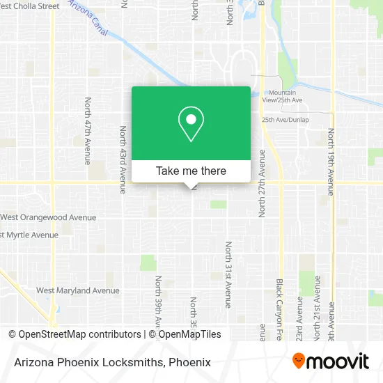 Arizona Phoenix Locksmiths map
