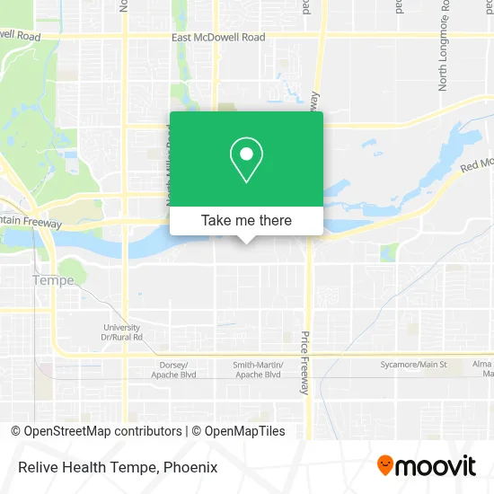 Relive Health Tempe map