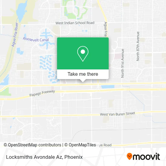 Locksmiths Avondale Az map