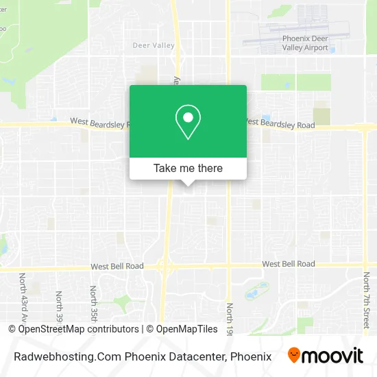 Radwebhosting.Com Phoenix Datacenter map