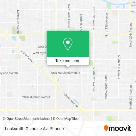 Locksmith Glendale Az map