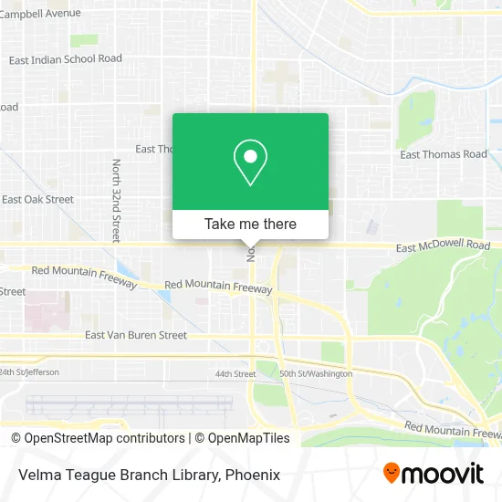 Velma Teague Branch Library map