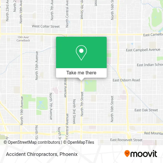 Accident Chiropractors map