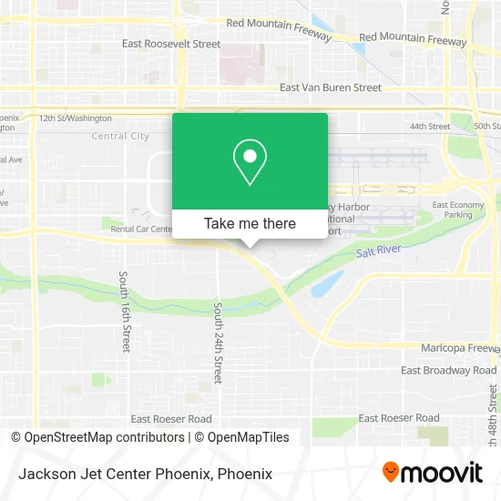 Jackson Jet Center Phoenix map