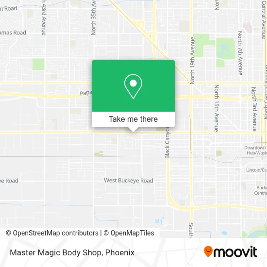 Master Magic Body Shop map