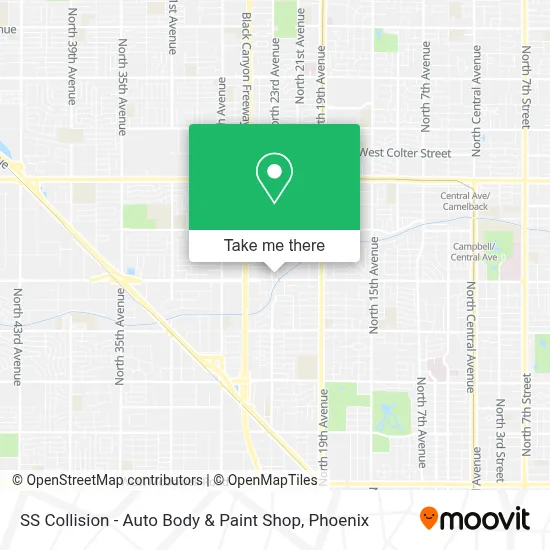 SS Collision - Auto Body & Paint Shop map