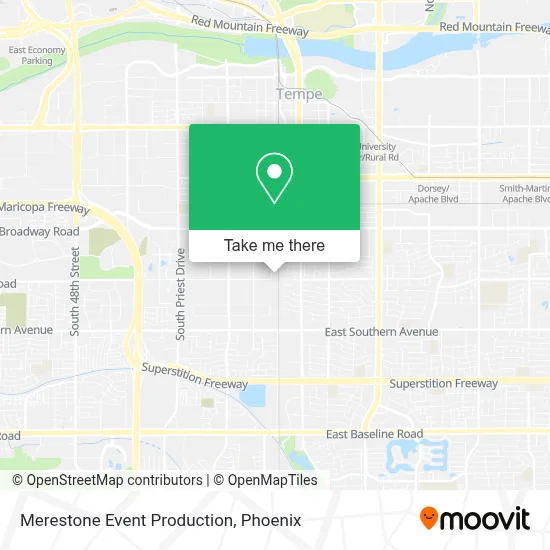Merestone Event Production map