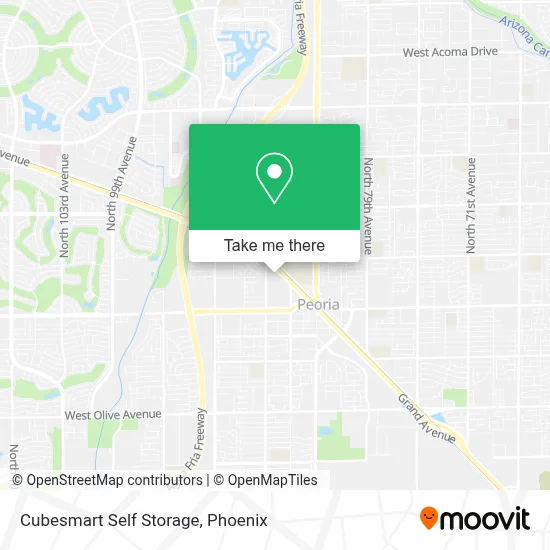 Cubesmart Self Storage map