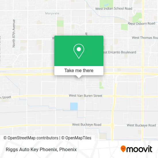 Riggs Auto Key Phoenix map