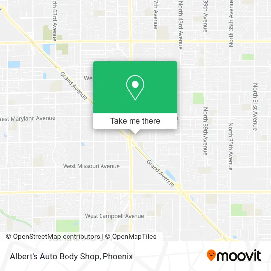 Albert's Auto Body Shop map