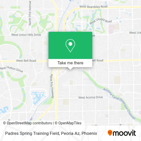 Padres Spring Training Field, Peoria Az map