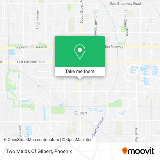 Two Maids Of Gilbert map