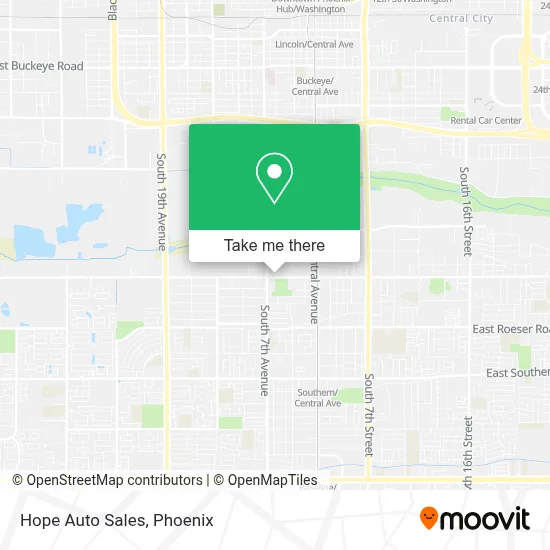 Hope Auto Sales map