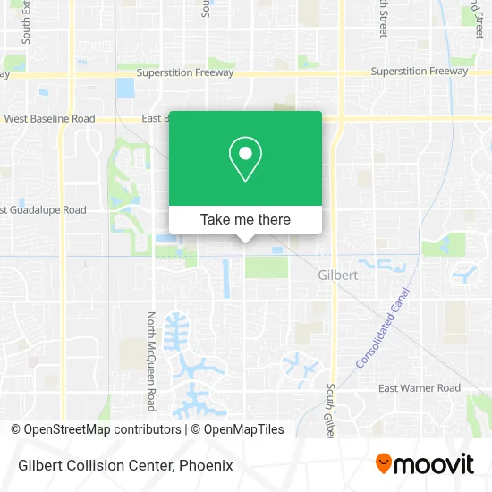 Gilbert Collision Center map