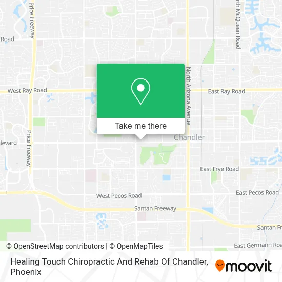 Healing Touch Chiropractic And Rehab Of Chandler map
