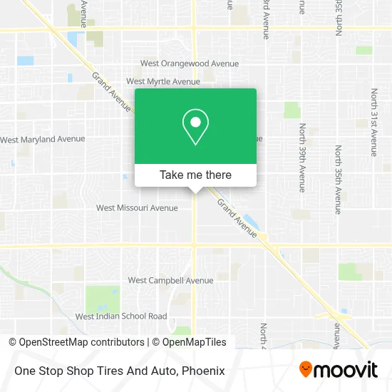 One Stop Shop Tires And Auto map