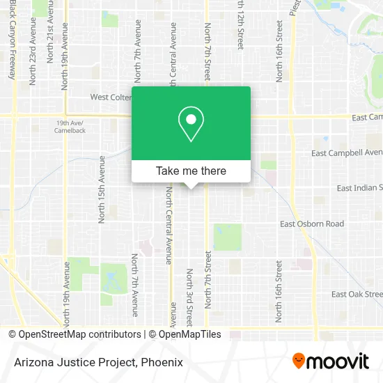 Arizona Justice Project map