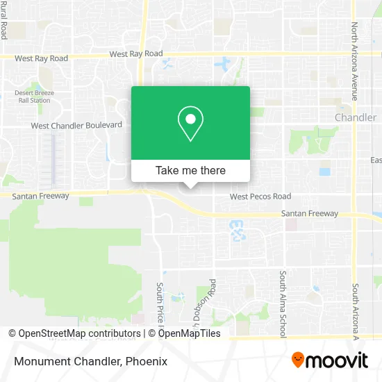 Monument Chandler map