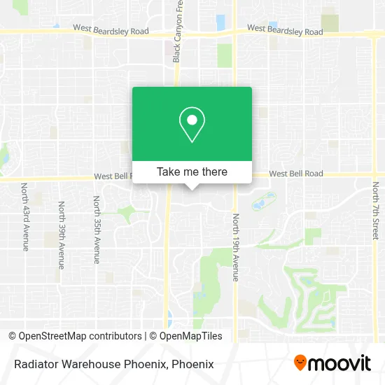 Radiator Warehouse Phoenix map