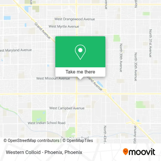 Western Colloid - Phoenix map
