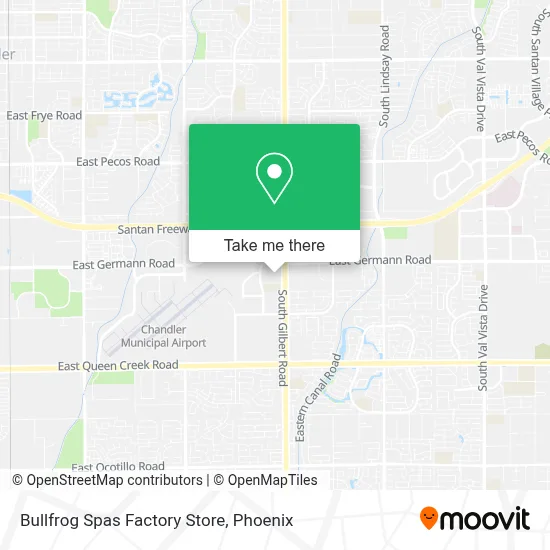 Bullfrog Spas Factory Store map