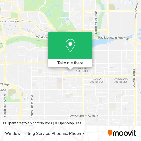 Window Tinting Service Phoenix map