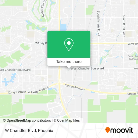 W Chandler Blvd map