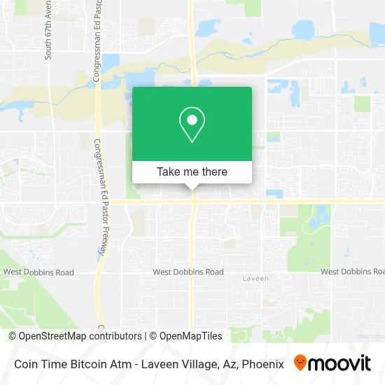 Coin Time Bitcoin Atm - Laveen Village, Az map
