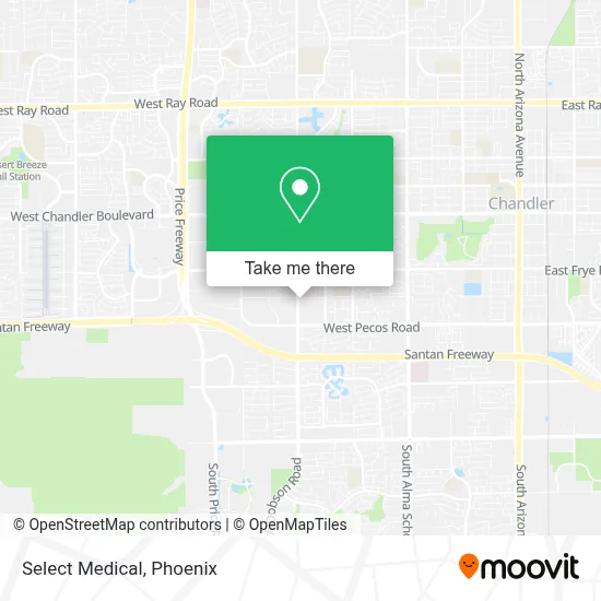 Select Medical map