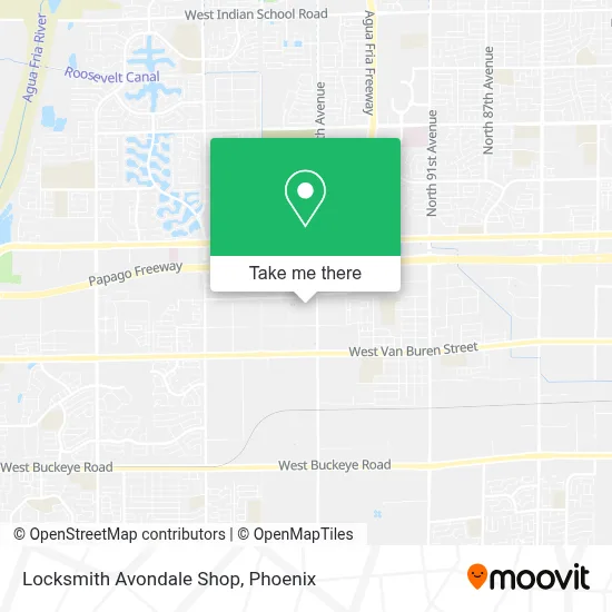 Locksmith Avondale Shop map
