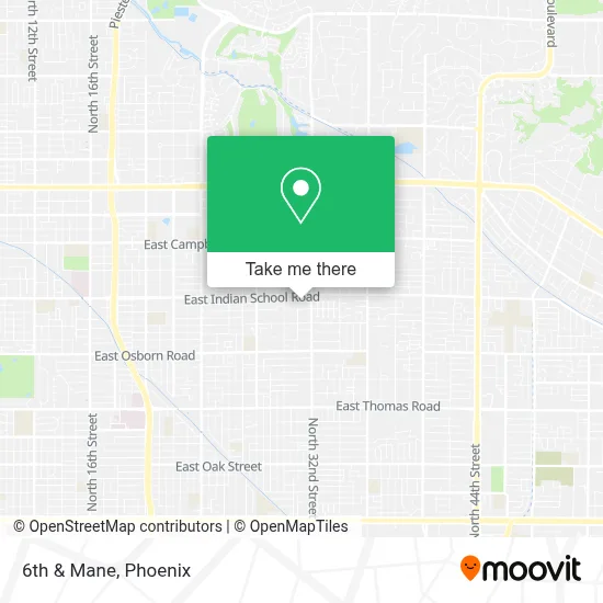 6th & Mane map