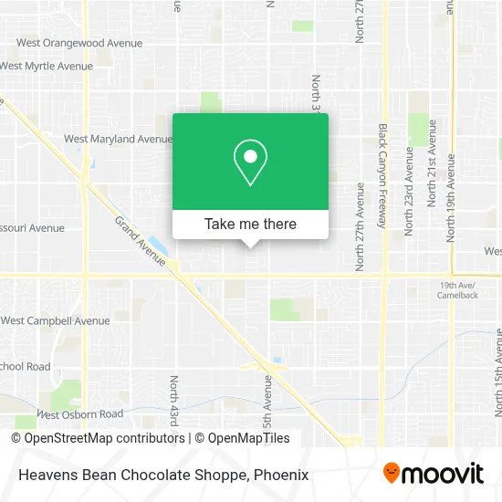 Heavens Bean Chocolate Shoppe map
